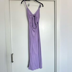 Jluxlabel Lavender Tie-Front Sleeveless Midi Dress